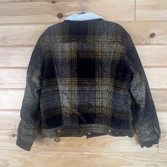 Levi's Brown Plaid Sherpa Jacket - Picture 2 of 4
